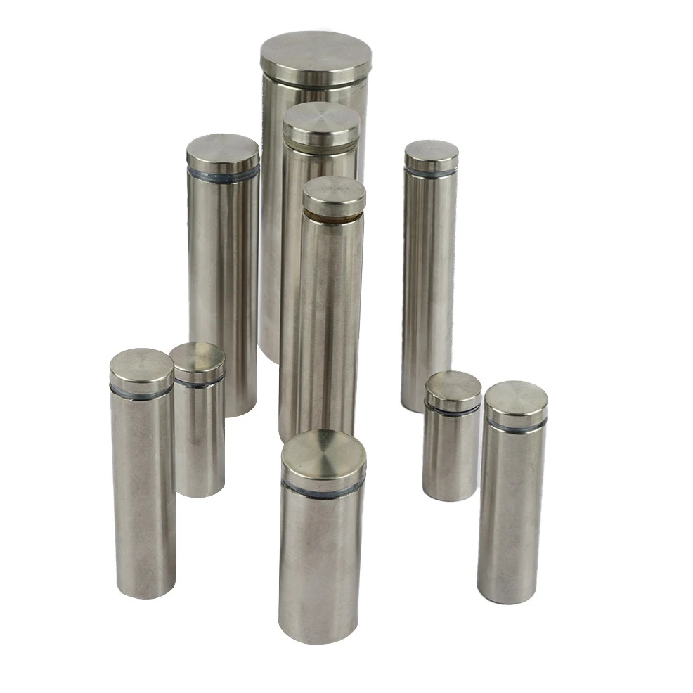 double sided spacer stainless steel adjustable glass railing balustrade standoff
