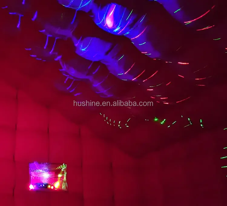 blowup nightclub tente gonflable rental equipment cube outdoor house event night club party blow up nightclub inflatable tent