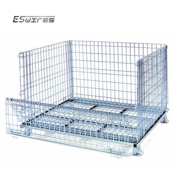 складная клетка хранения Штабелируемый контейнер из проволоки