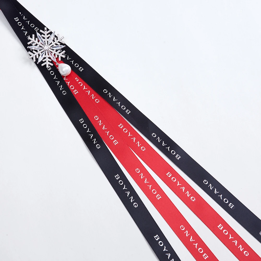 Оптовая продажа с фабрики Boyang, персонализированная двухсторонняя лента из 100% полиэстера