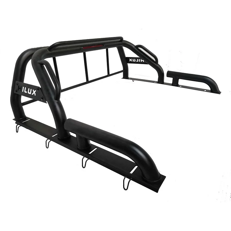 With side armrests  Black Trucks sports bar Roll Bar roll cage For TOYOTA HILUX REVO 15-17/ROCCO 18+ 4x4 Accessories