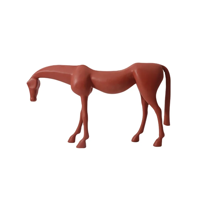 Simple and luxurious style abstract animal resin horse sculpture ornaments