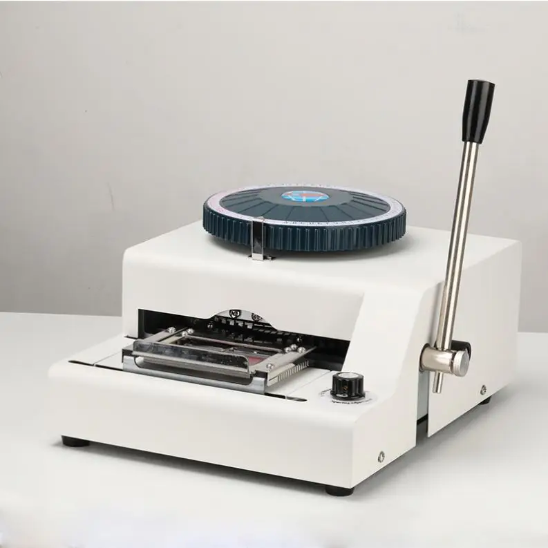 Plastic Card Marking Embossing Machine Custom Code Number Dog Tag Stainless Steel tag Marking Machine