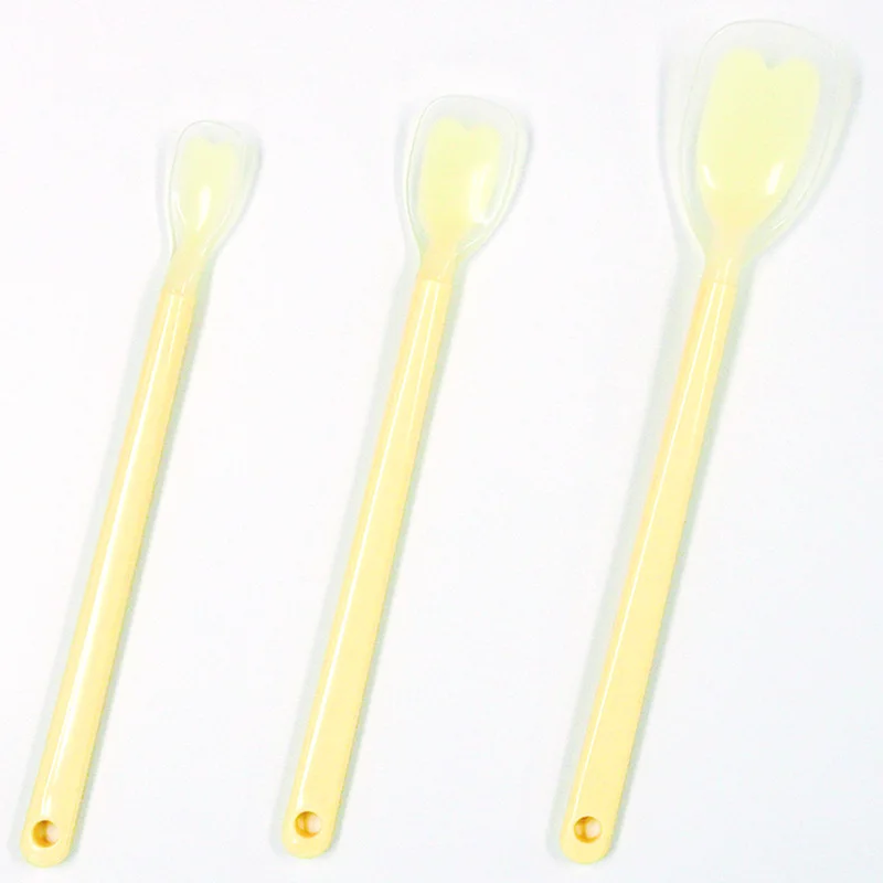 Longer handle weaning cleaner soft rubber baby silicone thermomix spoon