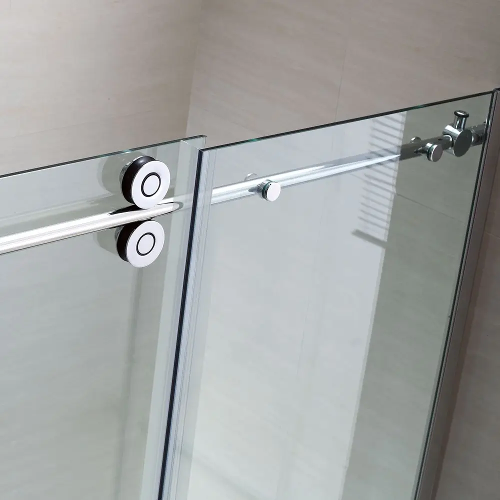Kamali acrylic curved glass shower screen extend bubble plastic sliding keystone glass bathroom entry dreamline shower door