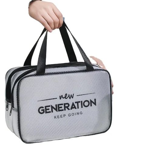 The latest style  washable dustproof travel black  cosmetics  toiletry bag