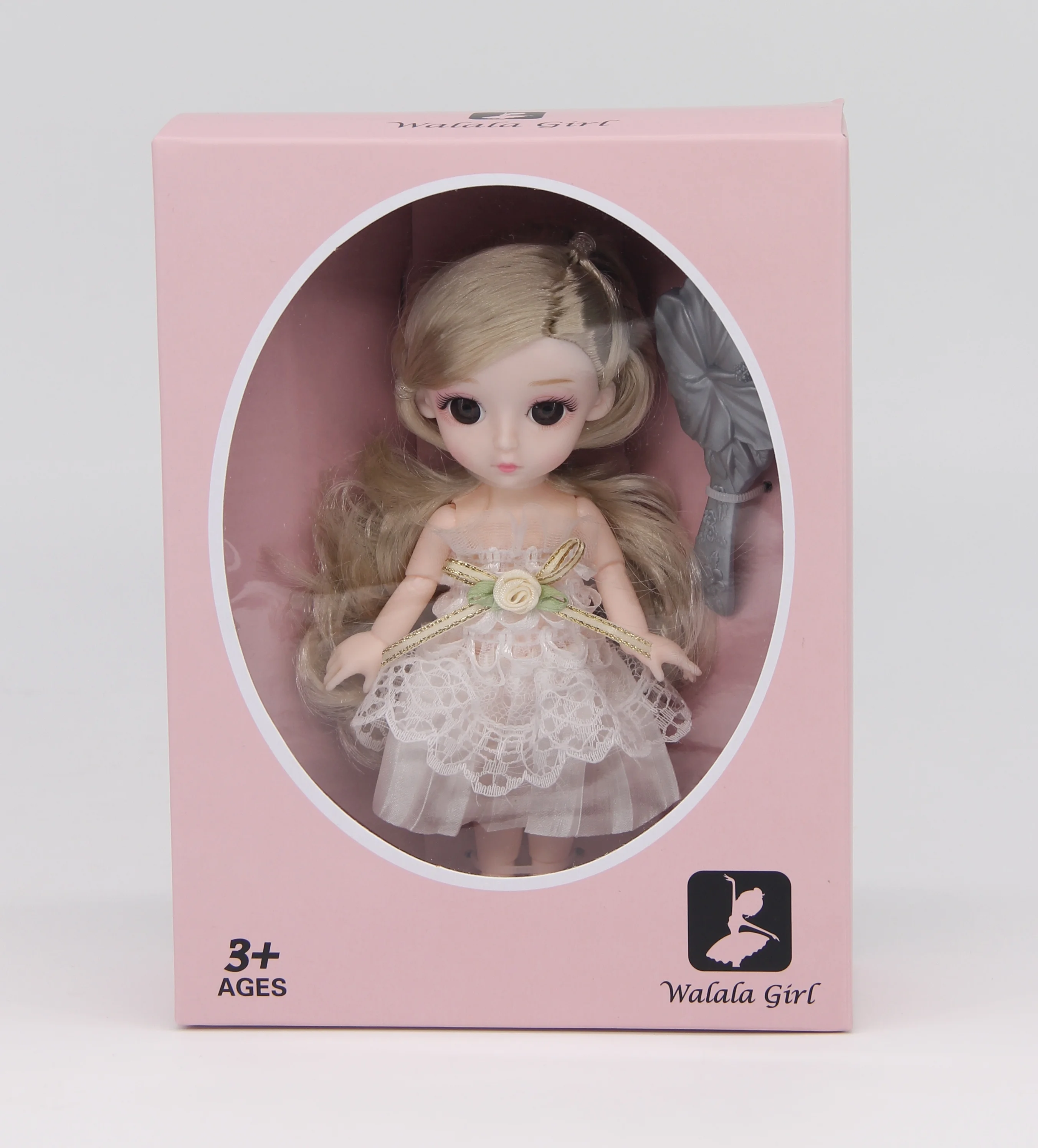 Doll Girls Toys Fashion 6 Inch Solid Body Joints Girl (Hat + Motorcycle Dog)