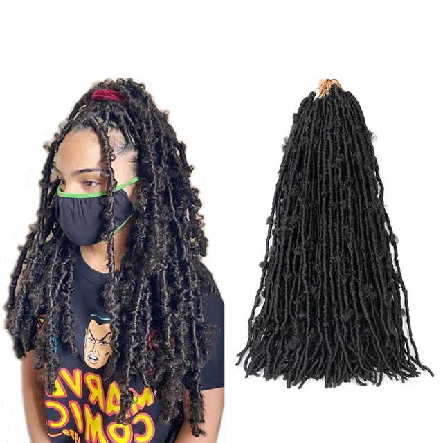 Wholesale Butterfly Locs Crochet Hair Distressed Faux Locs Crochet Hair Pre looped Natural Soft Butterfly  Pre-twisted extension