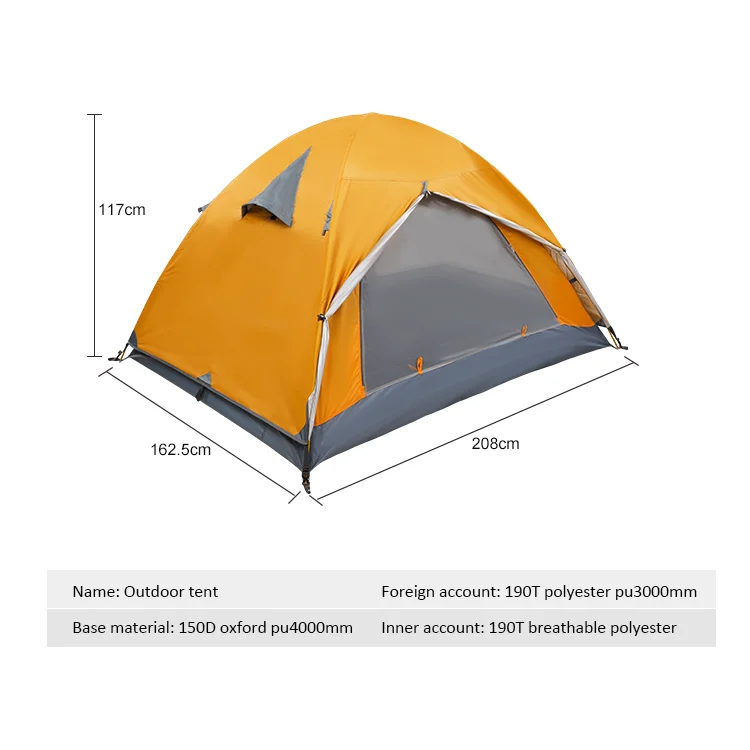 2024 ODM 2-4 Person Camping Sports Sun Shelters oxford fabric inflatable tent tente de camping