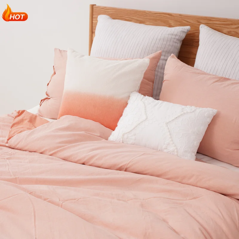 European 5-Star Hotel Bedroom Natural Fabric Bedding Set 100% Cotton Duvet Cover Set Bedding