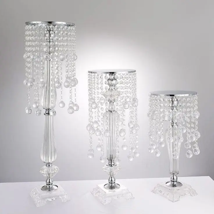 European Style Ornaments Wedding Party Home Event Decoration Crystal Flower Stands Wedding Table Decoration Centerpieces