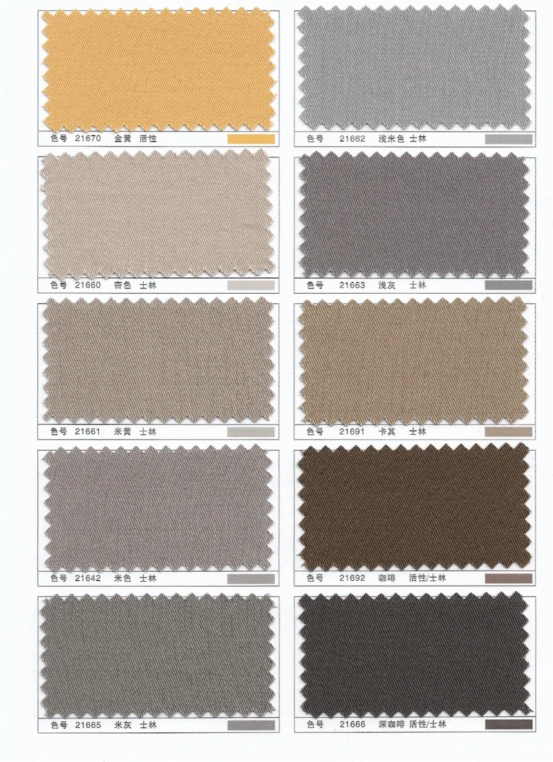 Stock Polyester Fabric Twill Woven Cotton Yarn Dyed Fabric With Spandex