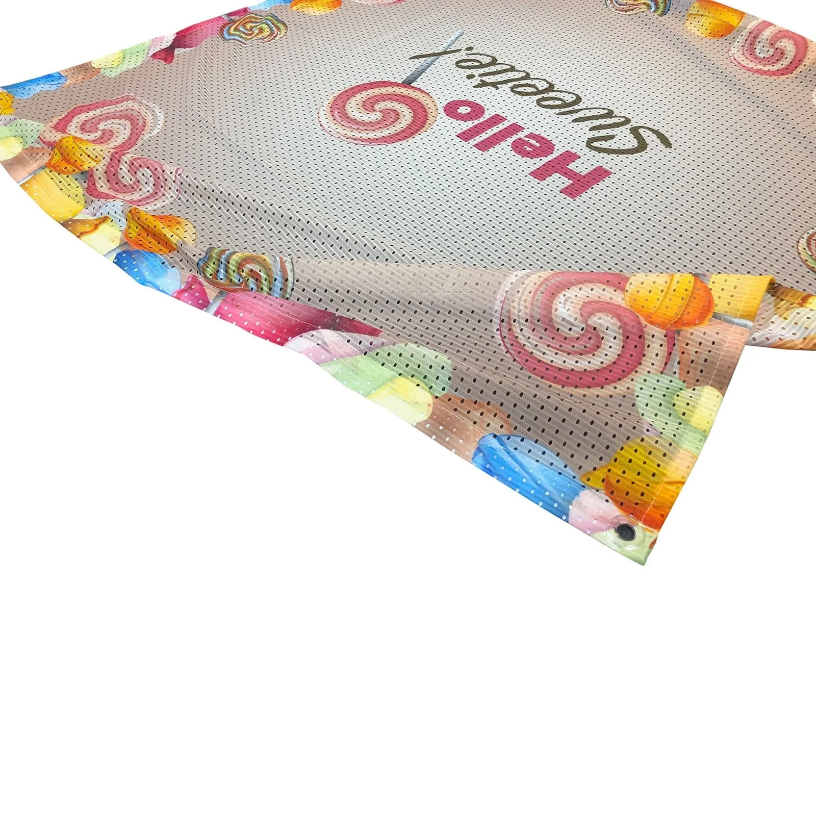 custom outdoor dye sublimation printed pvc free air mesh fabric cloth banner