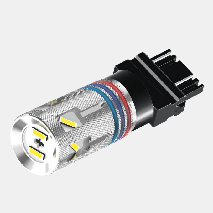 2021 мощный бесплатный образец 8smd 1860 без ошибок переключения со встроенным резистором задним поворотным сигналом 3157 светодиодная лампа красного