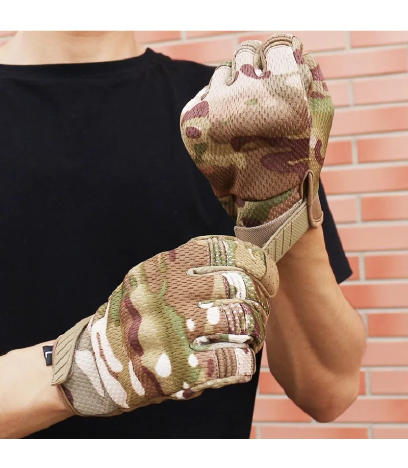 Men Riding Gloves Cycling Bike Full Finger Motos Racing Gloves Antiskid Screen Touch Outdoor Sports Tactical Gloves Protect Gear