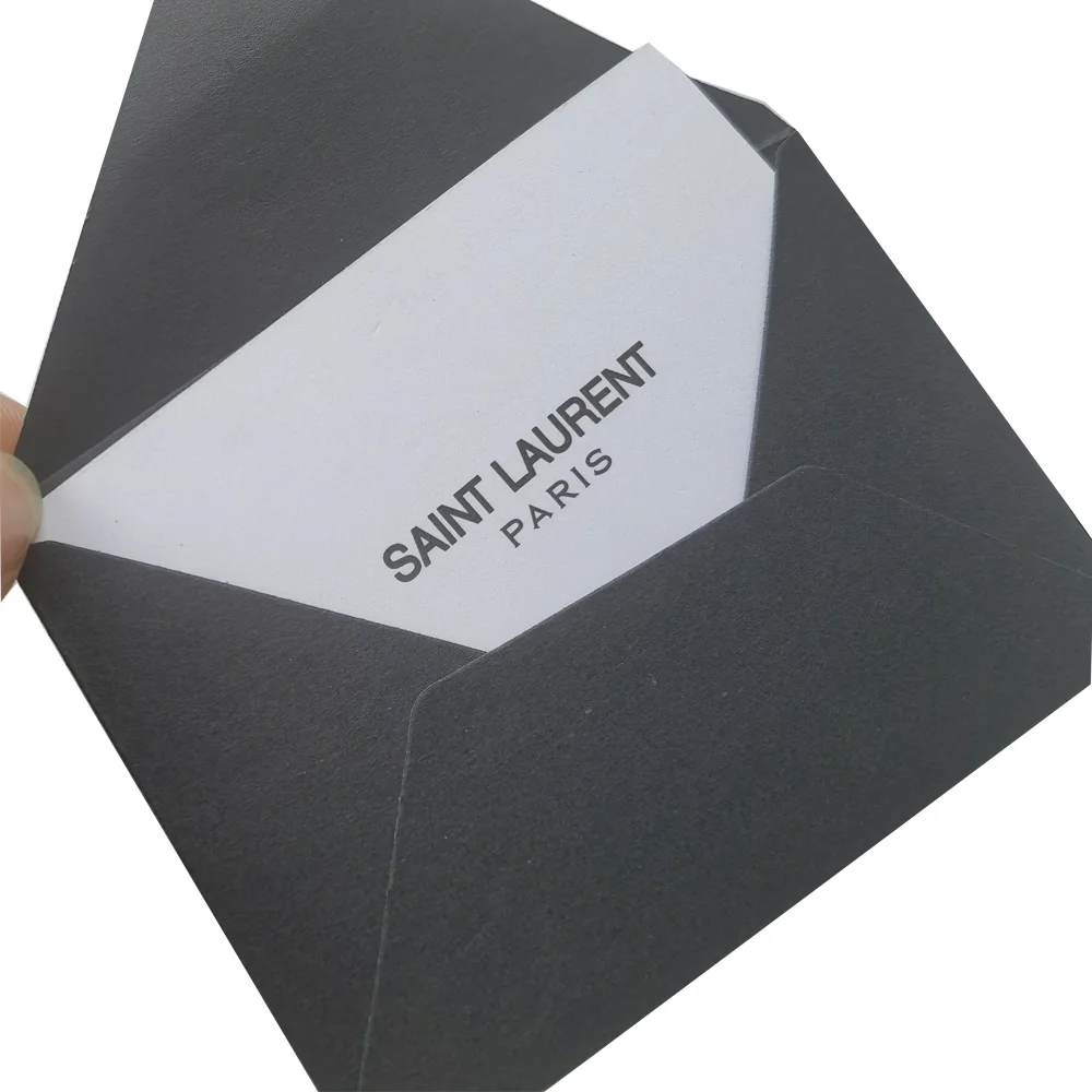 Custom With Logo Small Black Business Business Luxury Recycled Paper Visite Scratch Postcards Business Printing Thank You Cards