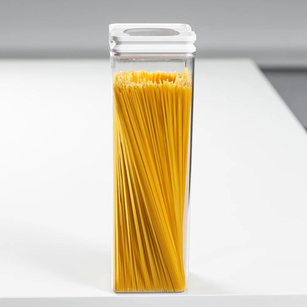 Amazon hot sale 5 Pieces BPA free plastic airtight spaghetti cereal food storage containers with Easy use lids