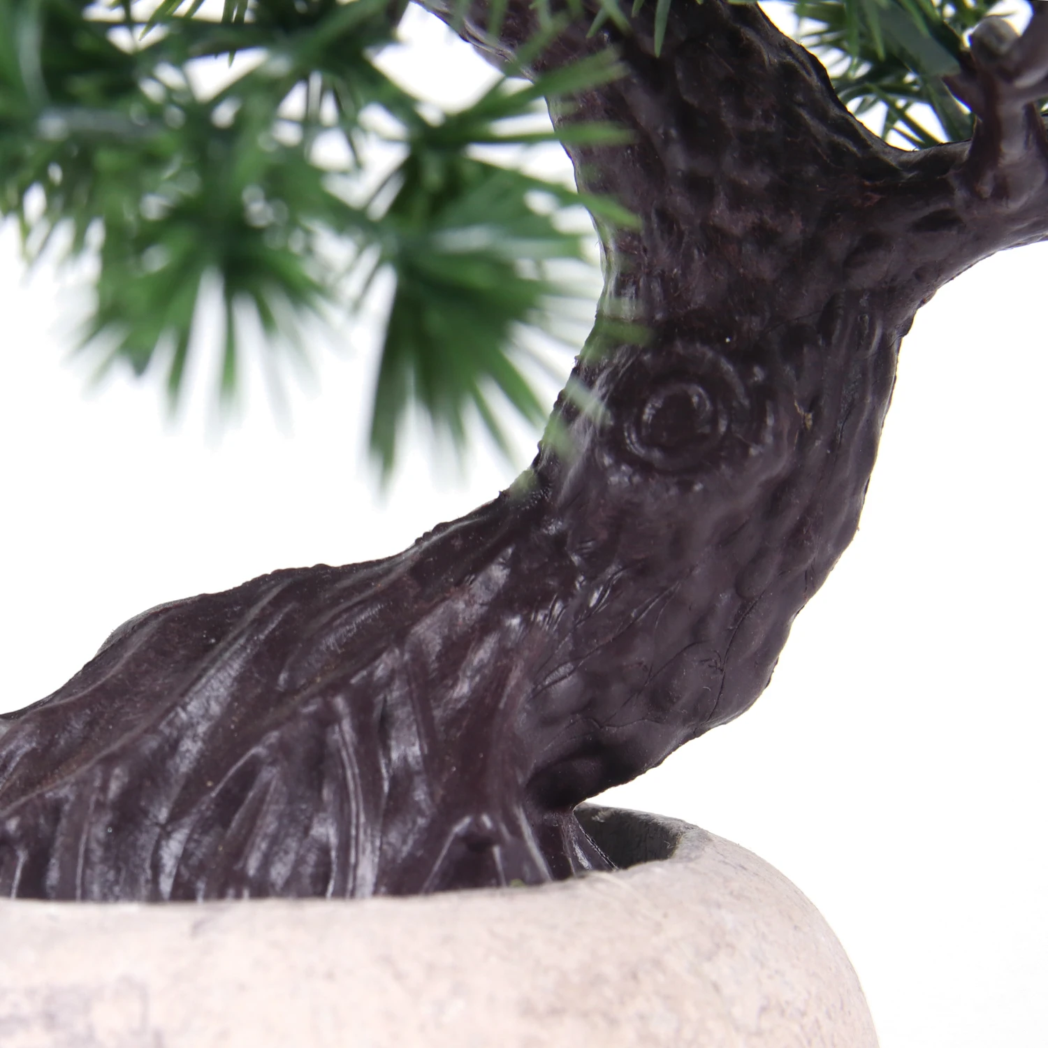 High Simulation Indoor Decorative Potted Faux Artificial Pine Tree Japanese Cypress Bonsai Plants