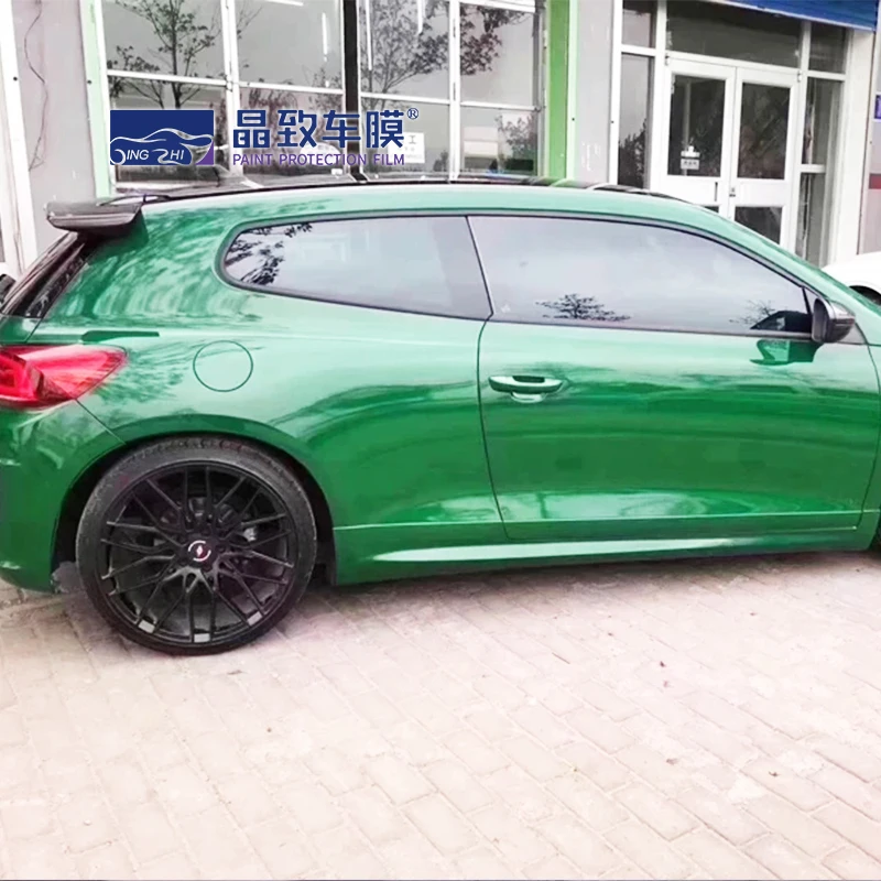 Зеленая почтовая глянцевая виниловая пленка, меняющая цвет автомобиля, 1,52*18 м, пвх глянцевая виниловая пленка