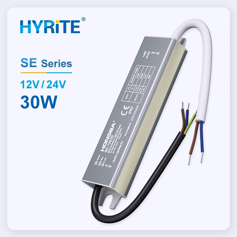 12v 24v 30w led power supply 110v 220v with IP67 30watt LED Transformers 12volt 24volt waterproof led driver