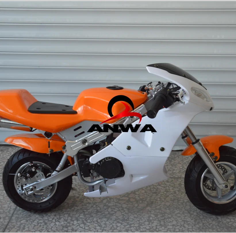 Kids Pocket Bike 49CC 2 Stroke Easy Pull Start Mini Bike Racing for Children Kids Motorbike Training Small Riders Game