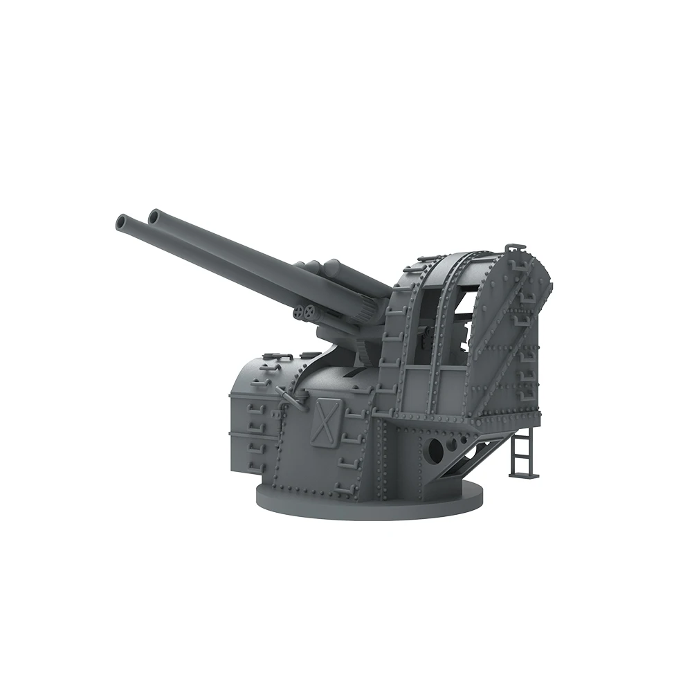 1/350 Type 89 127mm AA-GUN For IJN WARSHIPS 3D PRINTED MODEL NAVY WEAPON MODEL RESIN MODEL MFP35010