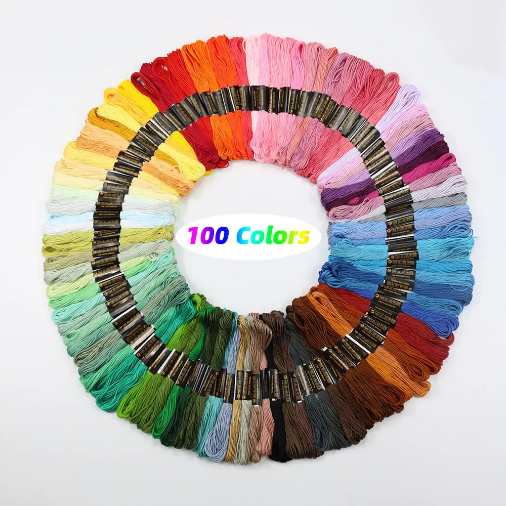 Cross Stitch Threads Rainbow Color Embroidery Floss Friendship Bracelets Floss Crafts Floss Embroidery Thread