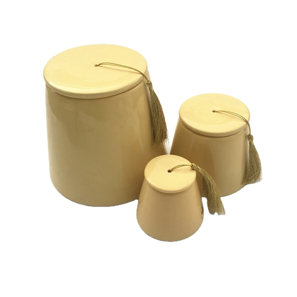 European Ceramic Antique Candy Canister Jars