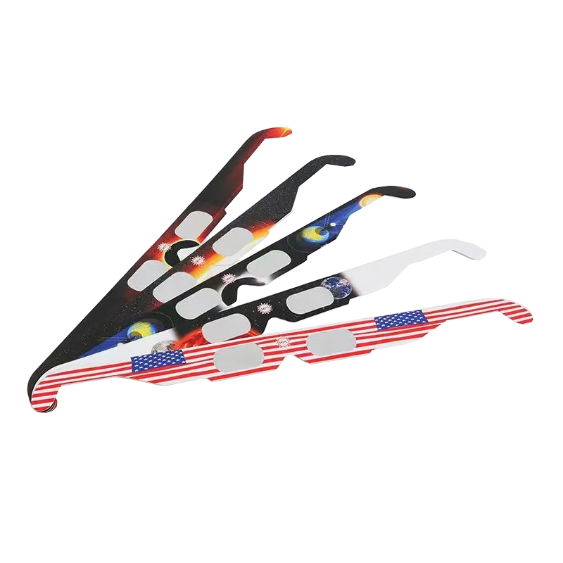 Защитные Бумажные Очки для наблюдения за солнечными затмениями, одобренные НАСА, сертифицированные для 2023/2024 США