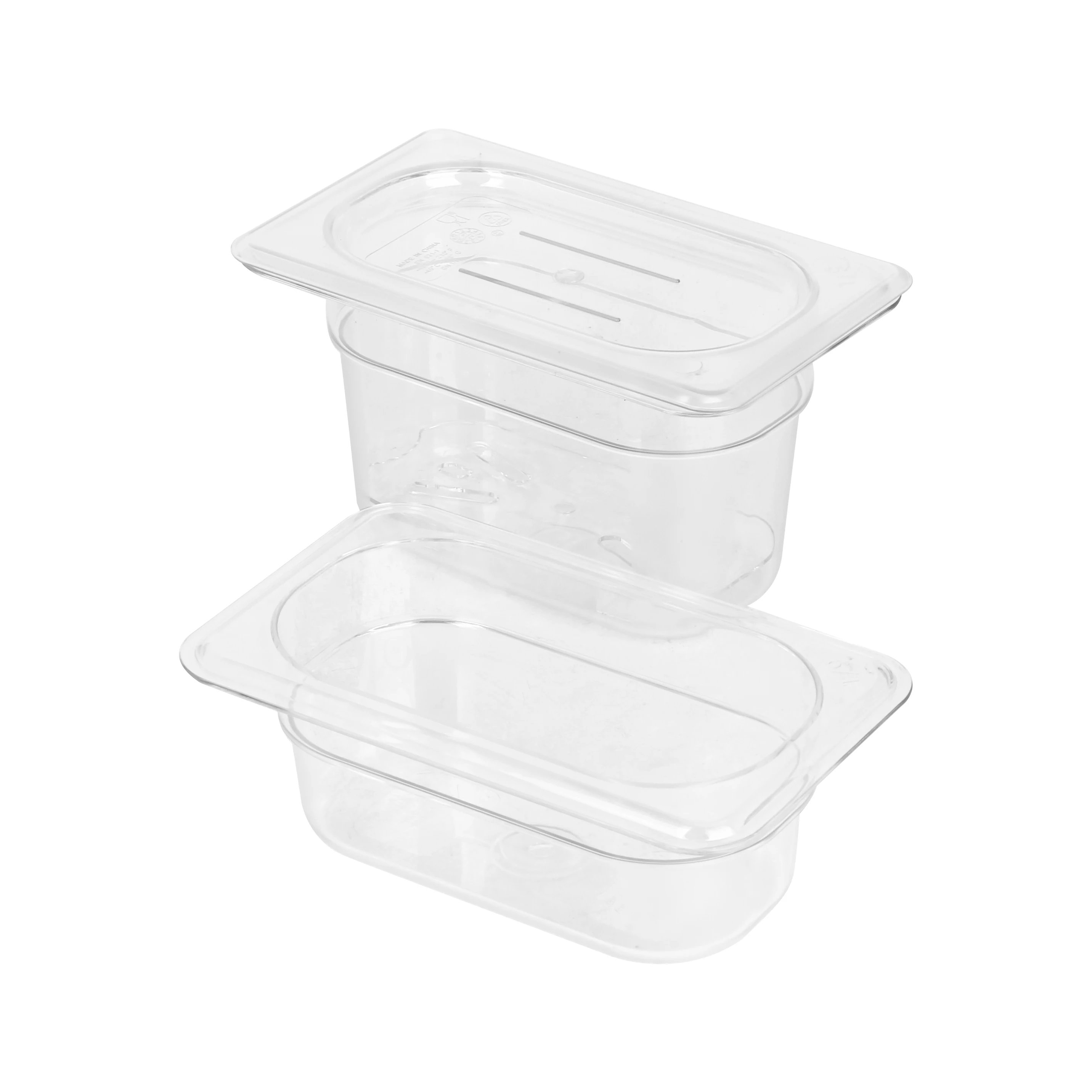 New Design Food Stall Polycarbonate Food Container Gastronome Trays PC Gn Pan With Lid With Cover For Home Kitchen Hotel