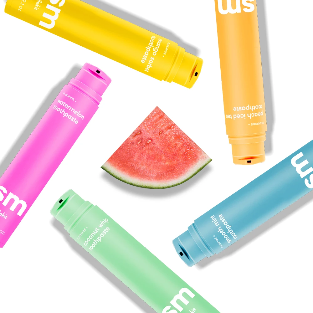 Fruit Flavored Purple Toothpaste OEM Watermelon Toothpaste