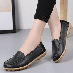 2023 Women Flats Ballet loafers Woman Leather Breathable Ballerina Ladies Casual Shoes