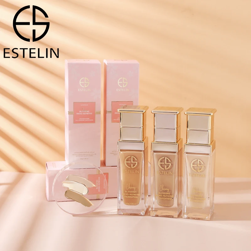 ESTELIN Skin Care Cherry Blossoms Micro-Nutritive Foundation 30g Long-Wearing Full Coverage Natural Matte Finish Foundation
