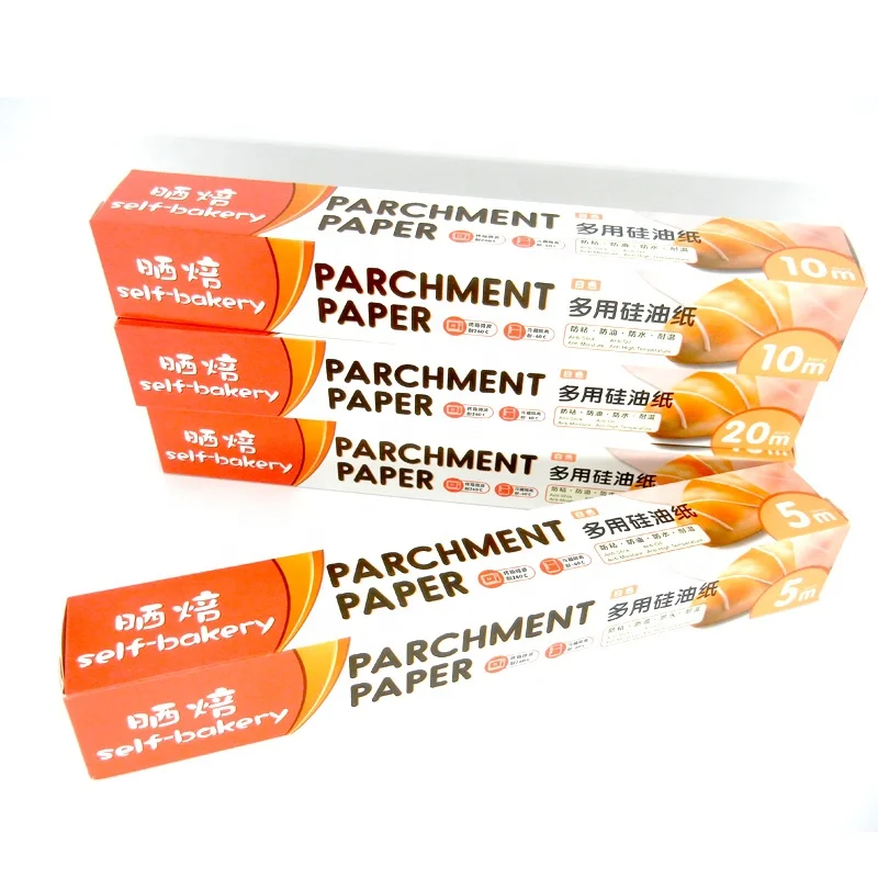 20M X 30cm Double Sides Silicone Coated Parchment Baking Paper Rolls Self- Bakery