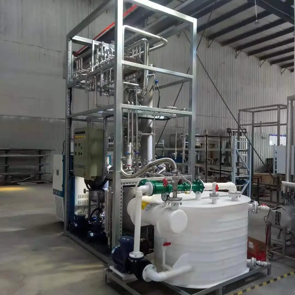 40L/hr  160L/hr 320L/hr 500L/hr Plant crude oil extraction machine falling film evaporator for ethanol recovery