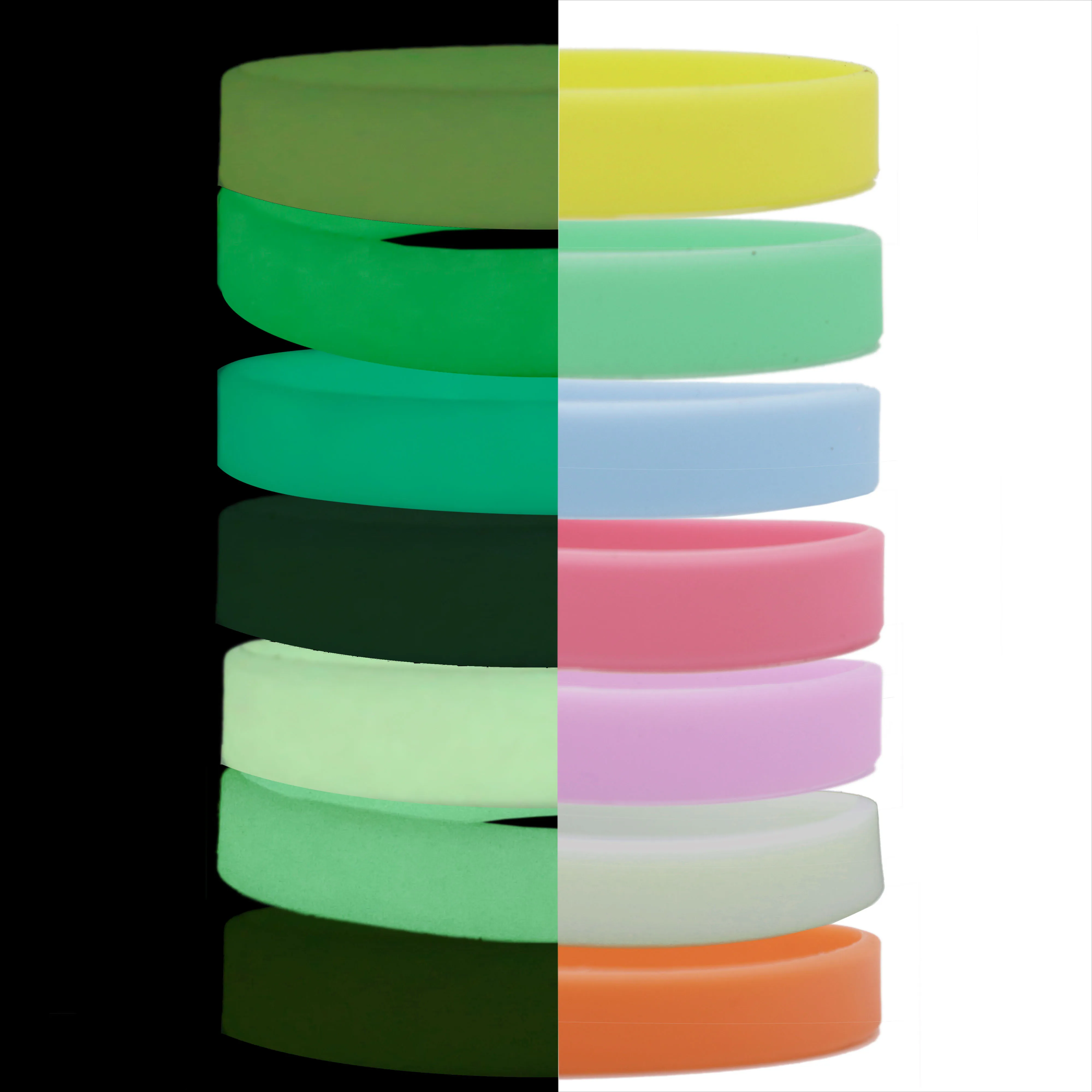 12 PCS Adult Silicone Wristbands glow silicone bracelet  custom Party Accessories wrist band
