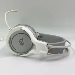Factory Direct Sale professional wired headphones PC gaming headset with white mic condenser microphone