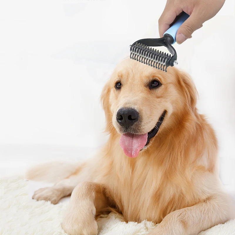 Dematting Brush Undercoat Pet Brush Hair Remover Pet Dog Comb Dog Supplies Cat Rake Remove Floating Hair Knotted Comb Cat Comb