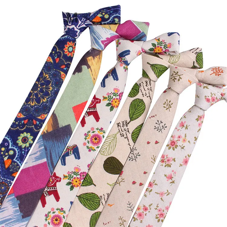 Новые стильные повседневные деловые узкие тонкие модные мужские галстуки с цветочным принтом