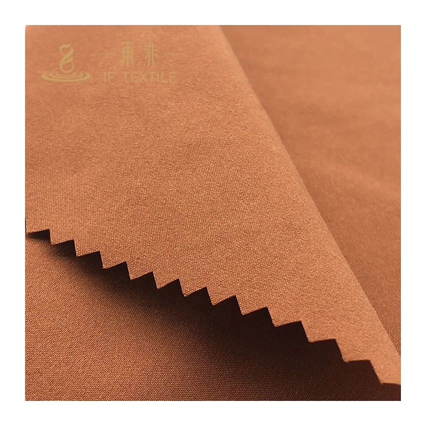
chinese factory polyester T800 pongee plain waterproof fashion jacket stretch material fabric 