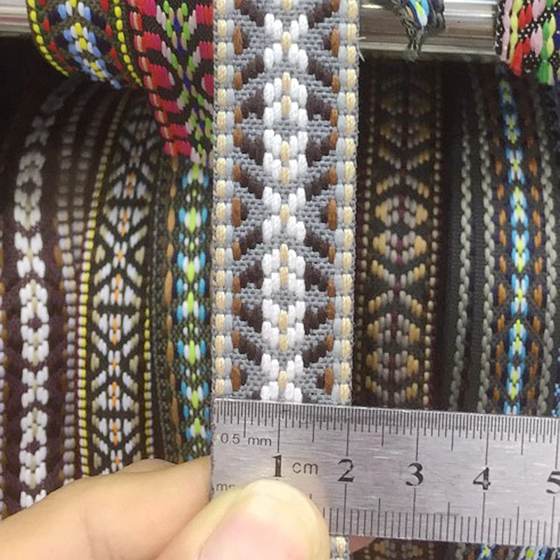 2cm brown ivory grey ethnic tape ribbon trim for clothes