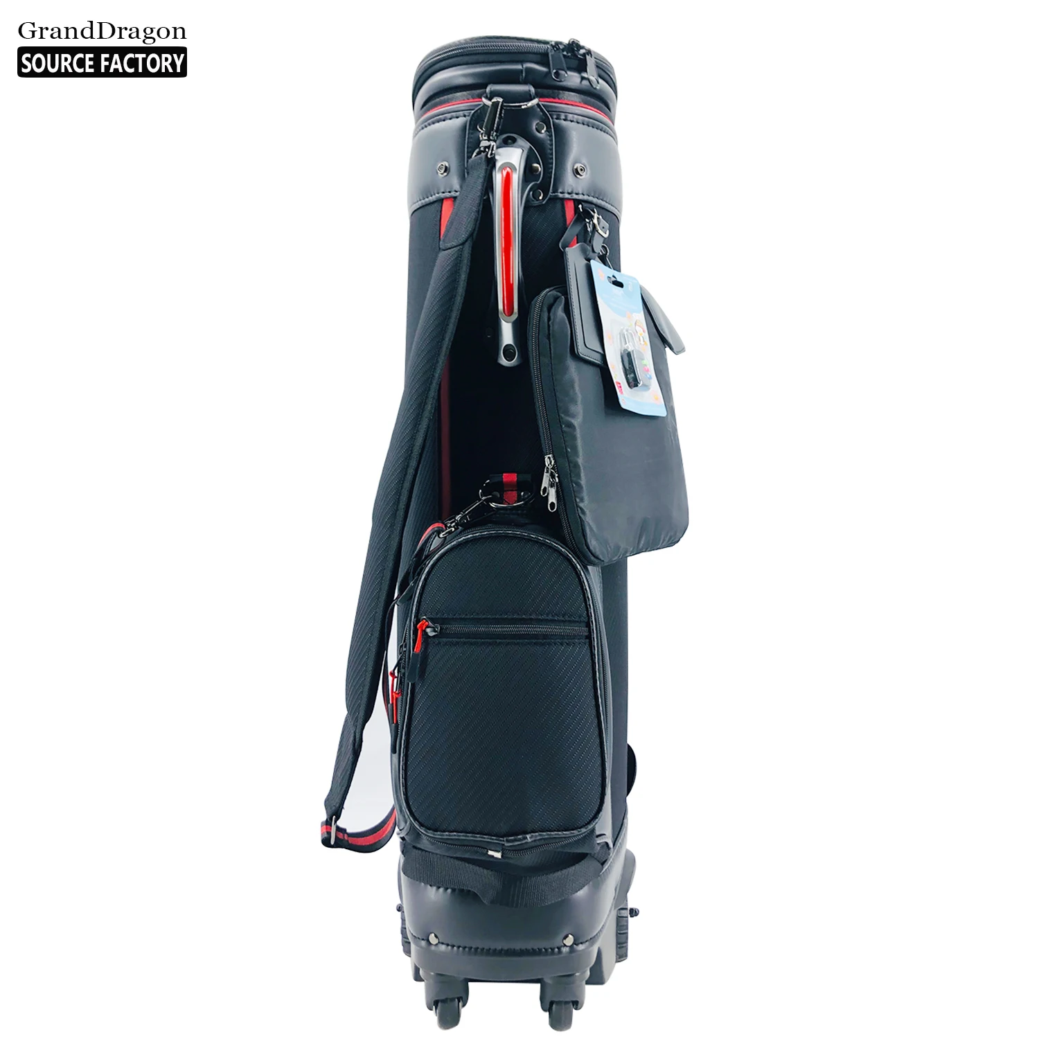 Good Quality New Custom Nylon Lightweight Single Strap Golf Stand Bag with Wheels Golf Trolley Golf Cart Bag