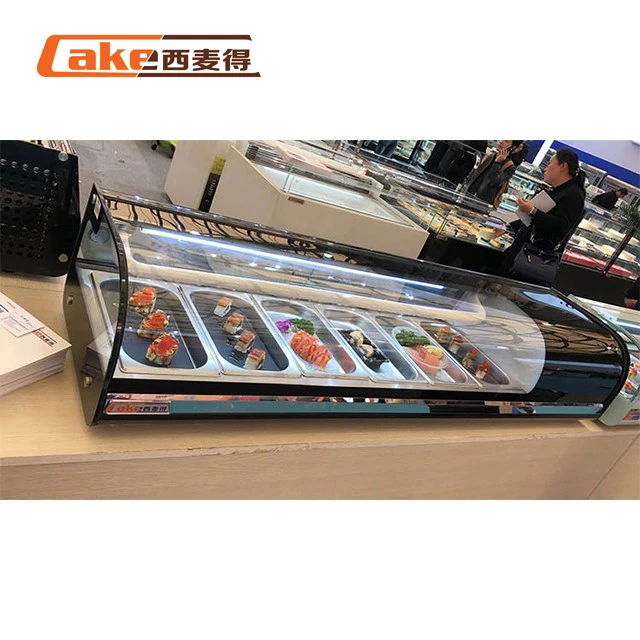 Ximaid  Sushi  Cutting Machine Display Counter Case Fridge Commercial Cake Cooler Sushi Case