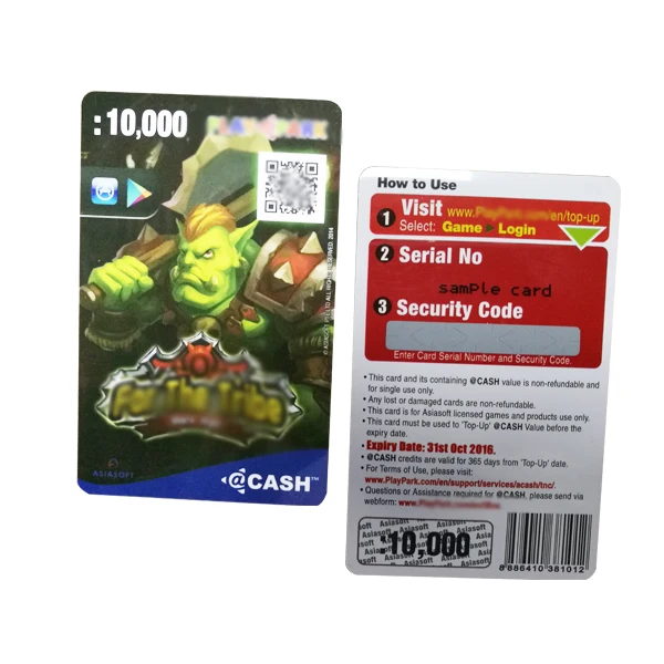 CR80 85.5*54mm Printed Business Gift Card Customized PVC Plastic Scratch Card