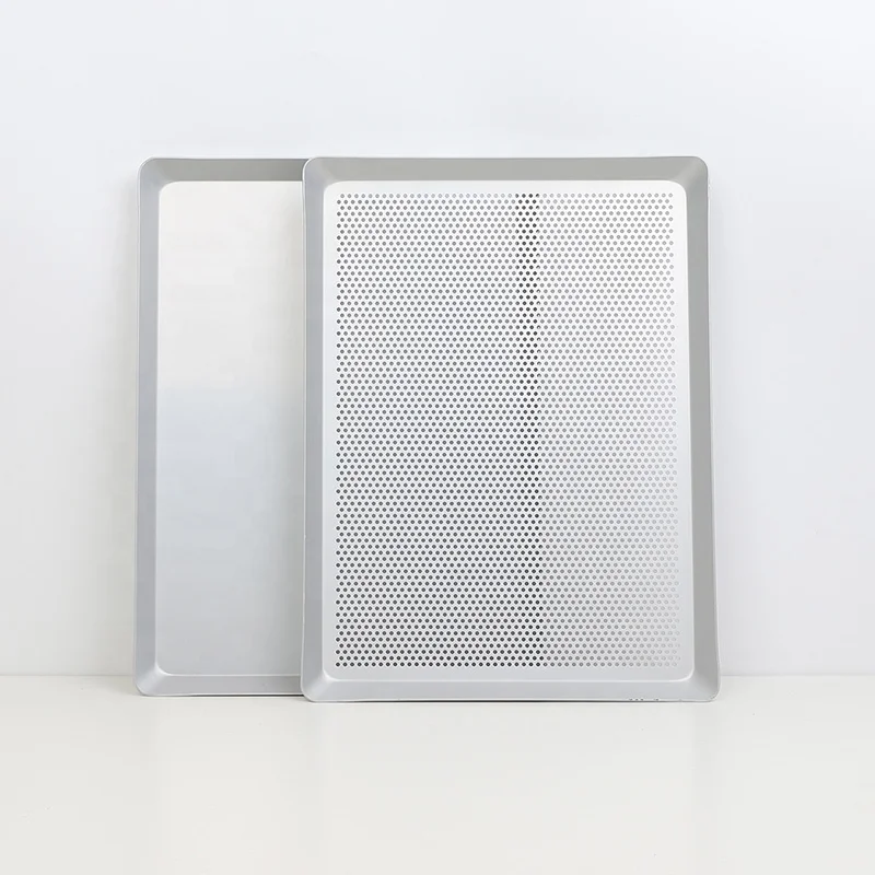 Factory price 300*400m Perforated aluminum baking trays Heat resistance bread pan baking tray food pan oven sheet pan