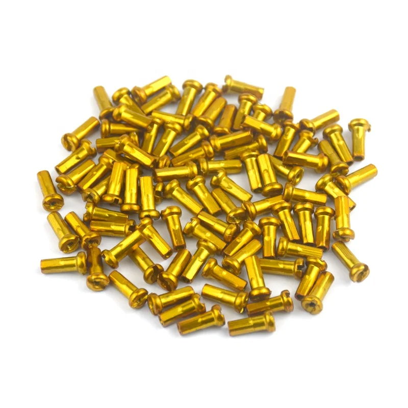 Professional 14mm Spoke cCap Aluminum Wheel Spoke Nipples for Mountain Road Bicycles