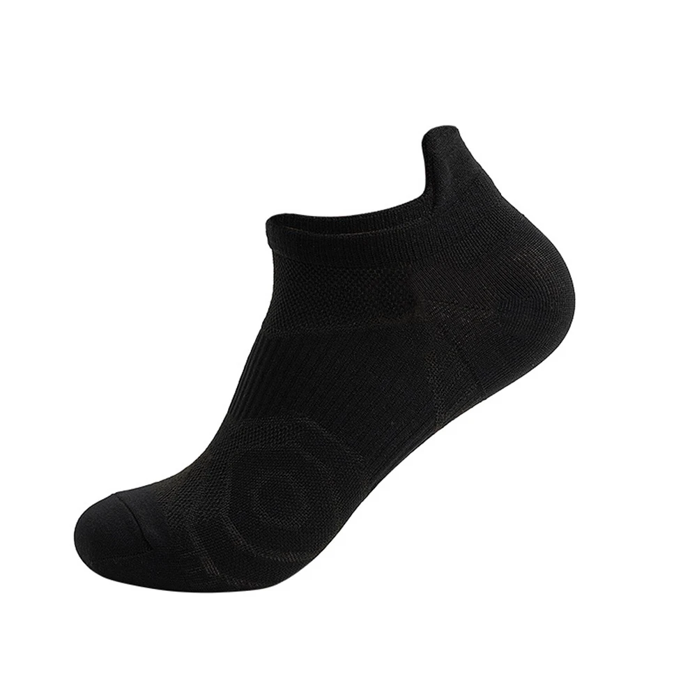 woman perform heel tab athletic sock