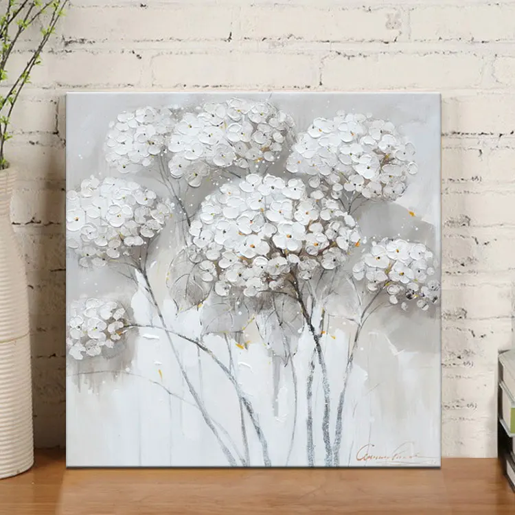 Ручная роспись, акриловый современный цветочный дизайн, холст, живопись, настенное украшение, искусство