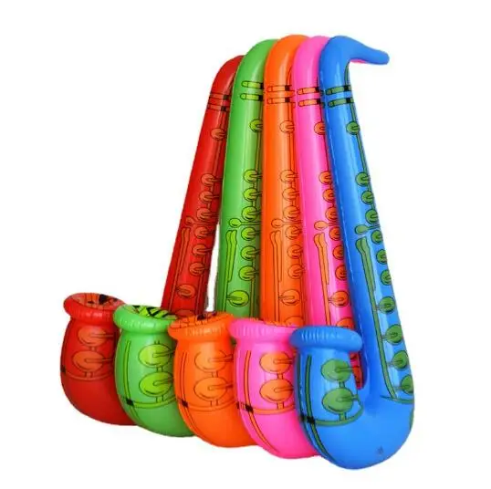 PVC Inflatable musical instrument toys Blow up saxophone musical instrument inflatable toys