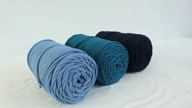 100% polyester braided cord 4MM polyester yarn for crochet